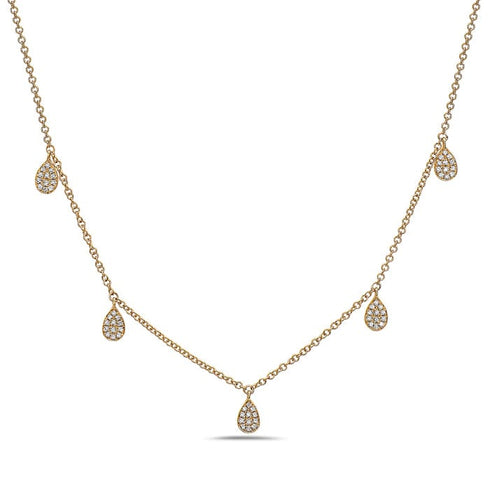 14K Yellow Gold Diamond Necklace